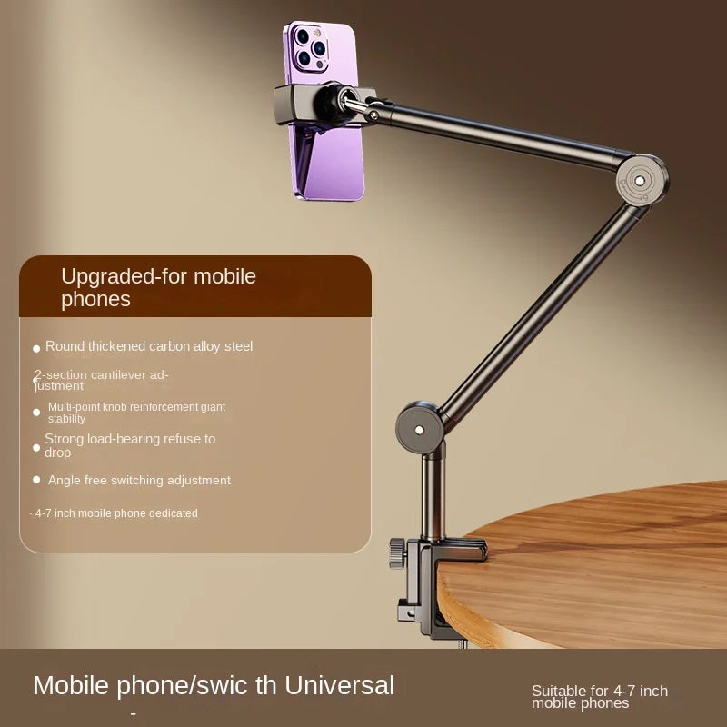 Desktop Mobile Phone Holder Bed Clip Bedside Lazy Live Broadcast Folding Cantilever Bracket for Apple Samsung iPad Tablet Holder
