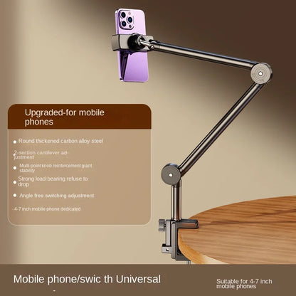 Desktop Mobile Phone Holder Bed Clip Bedside Lazy Live Broadcast Folding Cantilever Bracket for Apple Samsung iPad Tablet Holder
