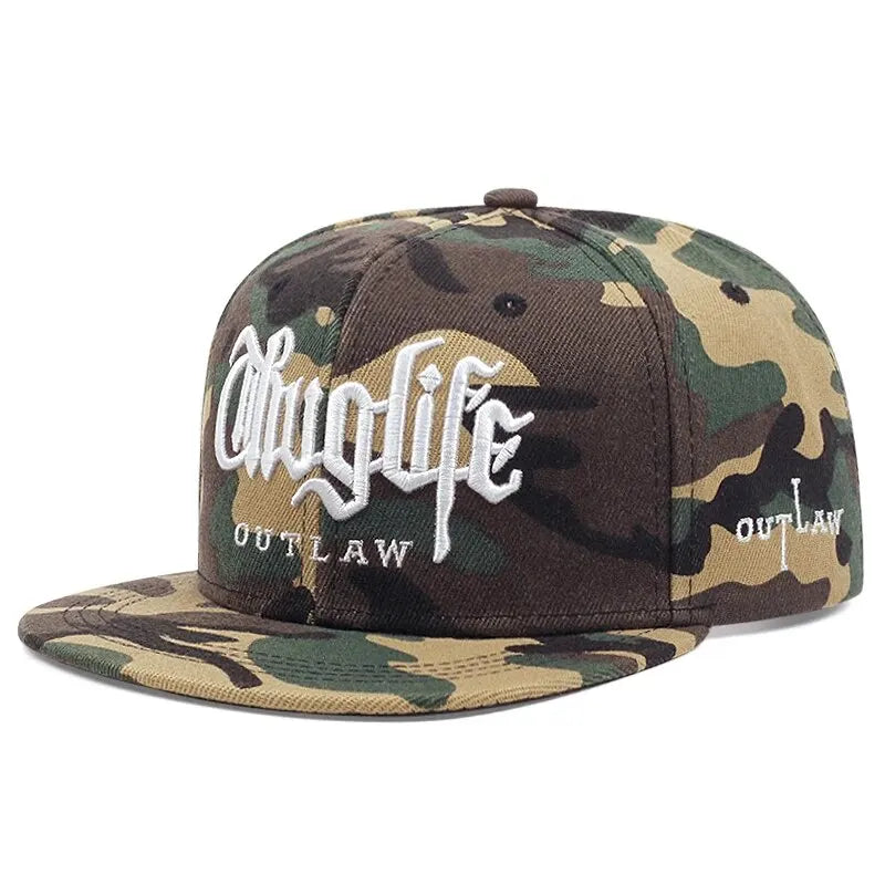 Embroidery Snapback Baseball Cap Adjustable