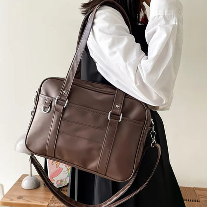 Japanischer Stil JK Tasche Damen High School Schüler Uniform Tasche PU Leder Umhängetasche Damen Einfache Handtaschen Umhängetaschen Itabag