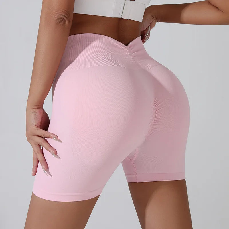 Damen-Sporthose mit Pfirsich-Po-Lifting, hoher Taille und Taillenstraffung, schlankmachende Laufhose, schnell trocknend, dreiviertel-enge Hose