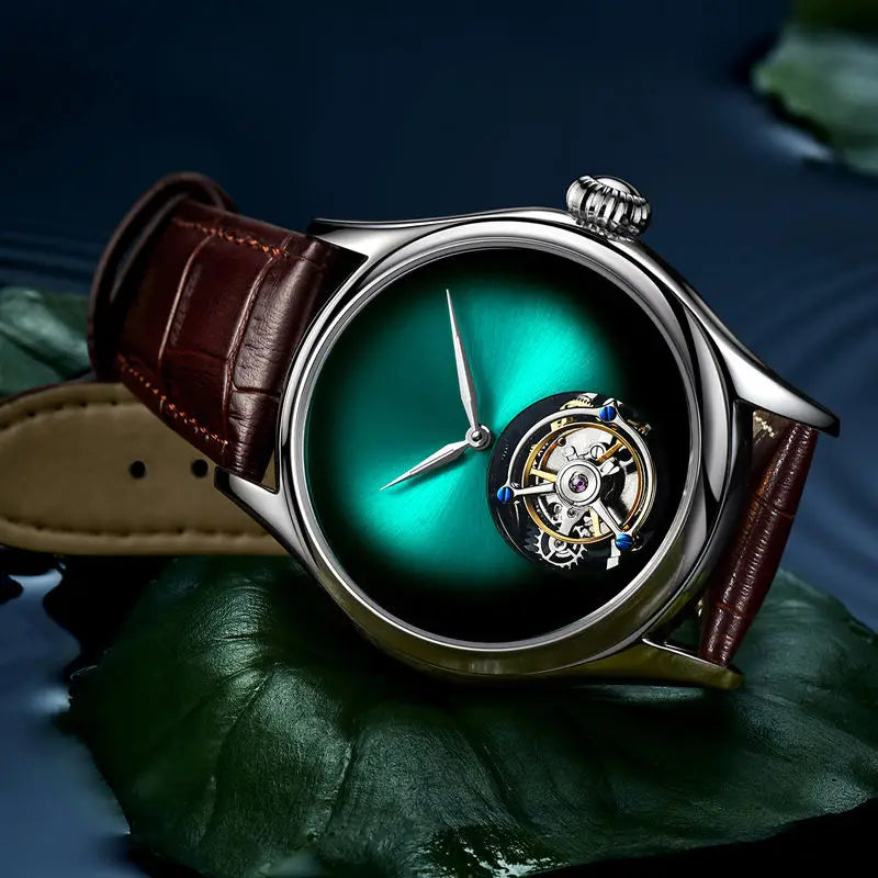 AESOP Top Brand Luxury Clock 100% Authentic Tourbillon Men's Watch Movement Mechanical Sapphire Glass Skeleton Watches for Man
