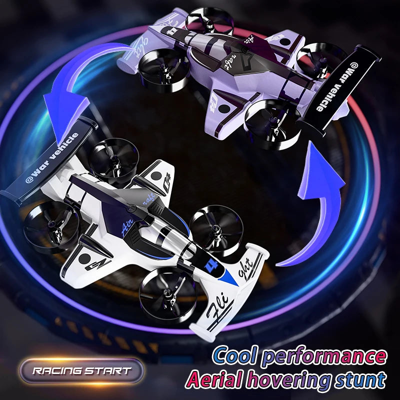 CZ04 2-IN-1 Land Air Dual RC Quadcopter & RC Drift Car 2.4G Remote Control Airplane 360 Rotation Headless Mode Electric Aircraft