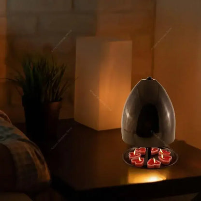 Tea Light Oven Tealight Candle Heater Double-Walled Metal Radiator Candle Heater Hand Warmer For Home Study Office Living Room