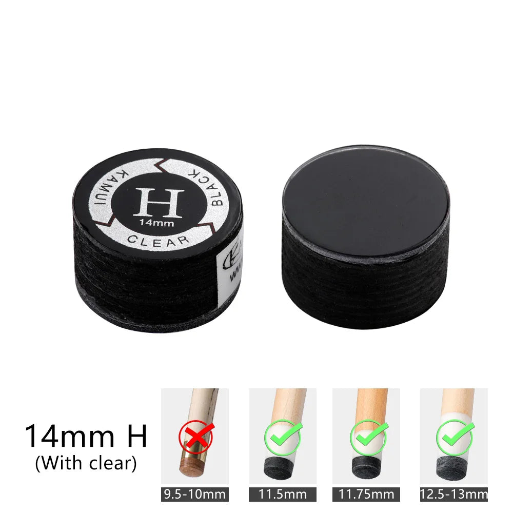 Kamui Clear Pool Cue Tips - 14mm Japanese Original