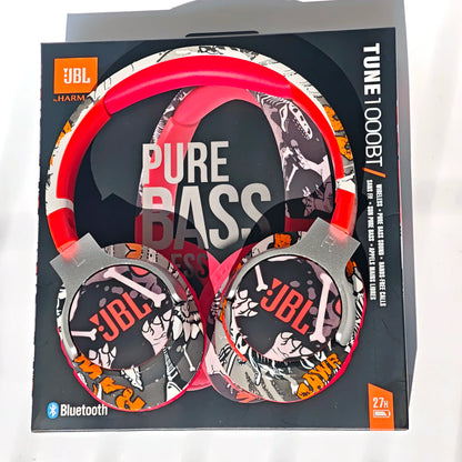 Original JBL TUNE 1000BT - Bluetooth headphones with Long battery, microphone for call, foldable and comfortable, Fast Delivery