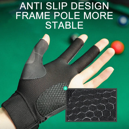NOFOXO Open Finger Pool Glove - Breathable Snooker Billiard Glove