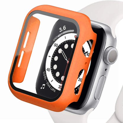 Displayschutzfolie aus gehärtetem Glas+Abdeckung für Apple Watch Zubehör 45mm 41mm 44mm 40mm 42mm Displayschutzfolie Apple Watch Hülle Serie 9 4 5 6 SE 7 8