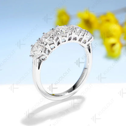 Kuololit 2.5CTW OMC Moissanite Rings for Women Solid 18K 14K 10K 925 Silver Yellow Gold Cushion Cut for Anniversary Engagement