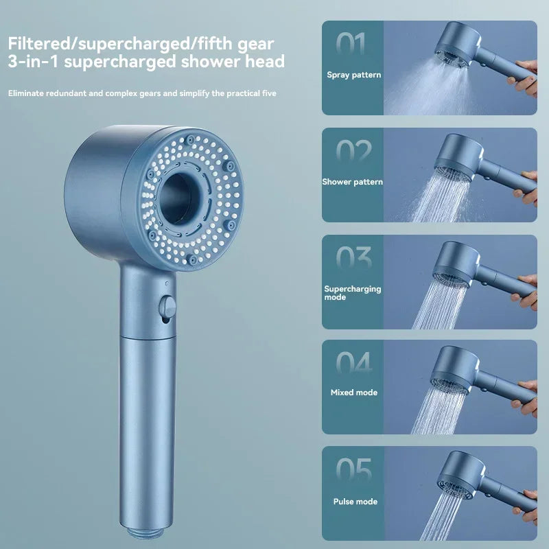Xiaomi 5 Modes Shower Head High Pressure Showerhead Filter Rainfall Faucet Tap Bathroom Bath Home New Mijia Bathroom Accessories