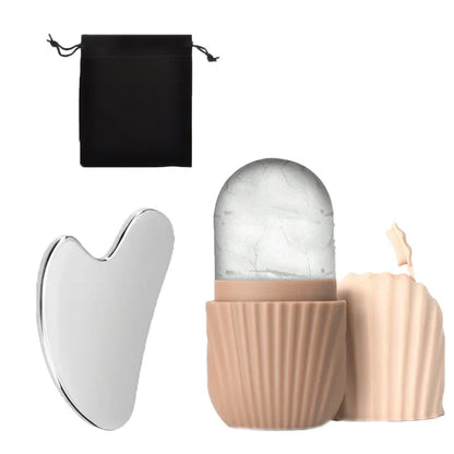 Ice Face Roller & Gua Sha Set | Skin Care Tool