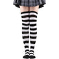 Thigh High Stockings Womens Striped Ladies Girls Black White pink Long Over Above Knee Socks femboy Cosplay Lolita Harajuku Y2k