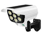 77 LED Outdoor Motion Sensor Solar Lights FloodLight Waterproof Wireless Dummy Decoy Fake Security Camera for Porch Garden Patio