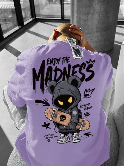 Men's Cartoon Letter Print Street Style T-Shirt