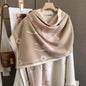 Luxury Winter Faux Cashmere Scarf Women 2025 fashionable Little horse thickened European and American warm Shawl
