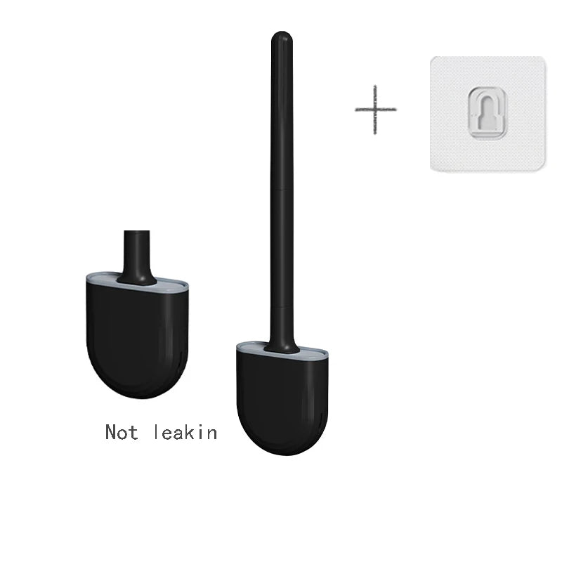 Wall Hanging Silicone Toilet Brush with Holder