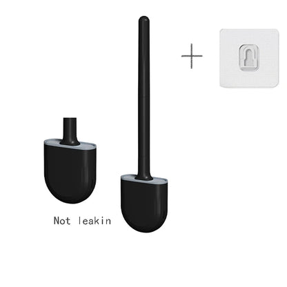 Wall Hanging Silicone Toilet Brush with Holder