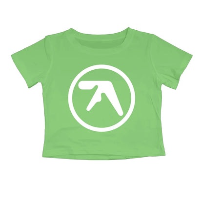 Punk Aphex Twin Print Oversize Hip Hop Women Crop Top Tee