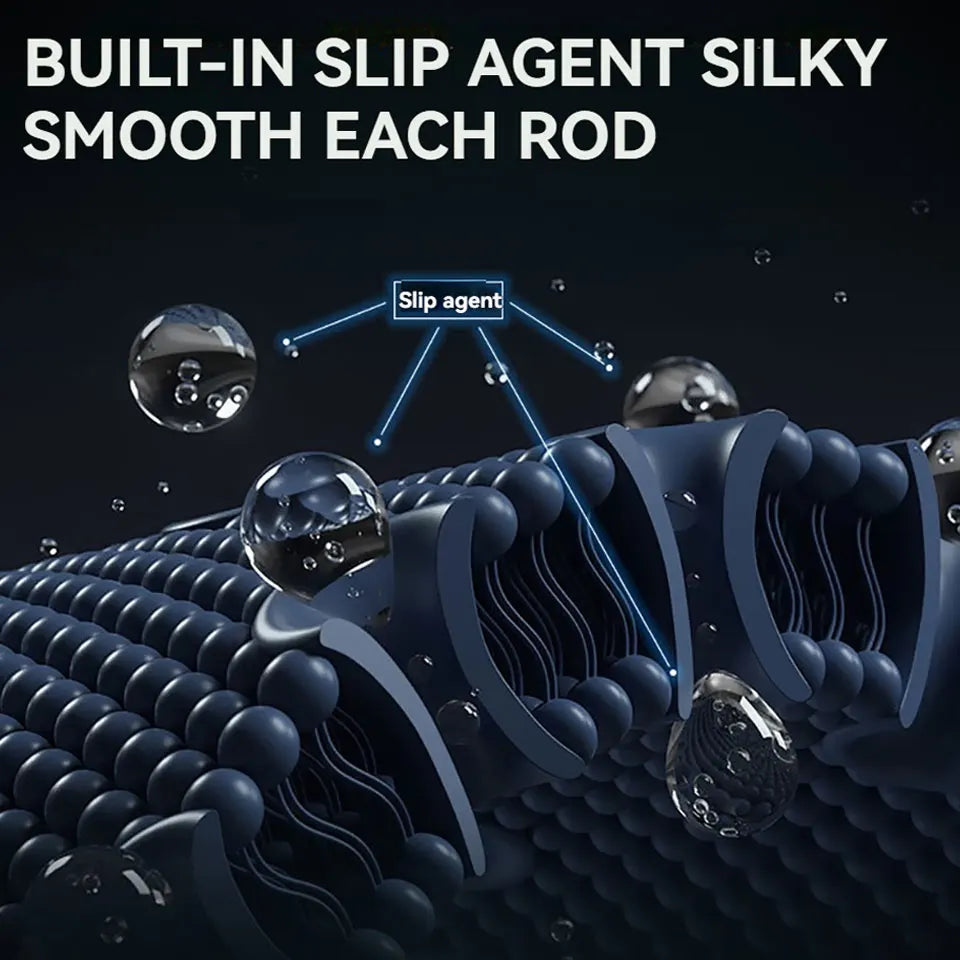 Illustration of a product with slip agent labeled, on a dark background.