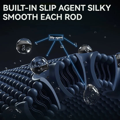 Illustration of a product with slip agent labeled, on a dark background.