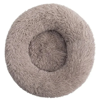 40-90cm Rundes Haustierbett für große Hunde Super Weiches Katzenbett Langes Plüsch Hundebett für mittlere Hunde Winter Warmes Schlafplatz
