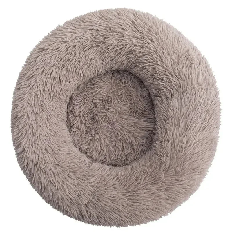 40-90cm Rundes Haustierbett für große Hunde Super Weiches Katzenbett Langes Plüsch Hundebett für mittlere Hunde Winter Warmes Schlafplatz