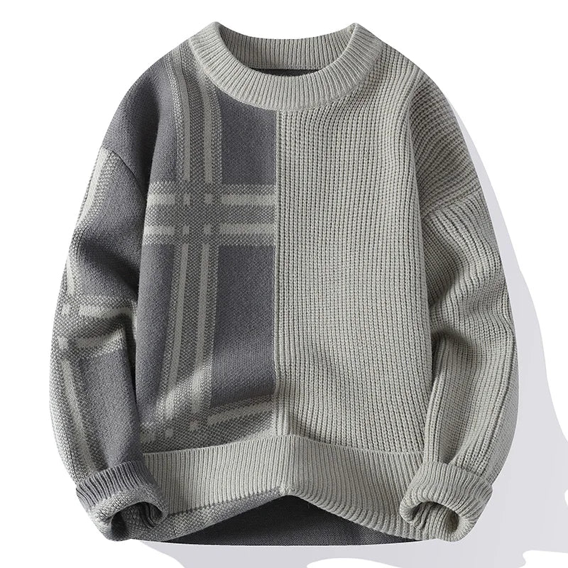 2024 Autumn/Winter New Men's Round Neck Knitted Hoodie Sweater High Quality Skin friendly Fashion Versatile Casual Sweater