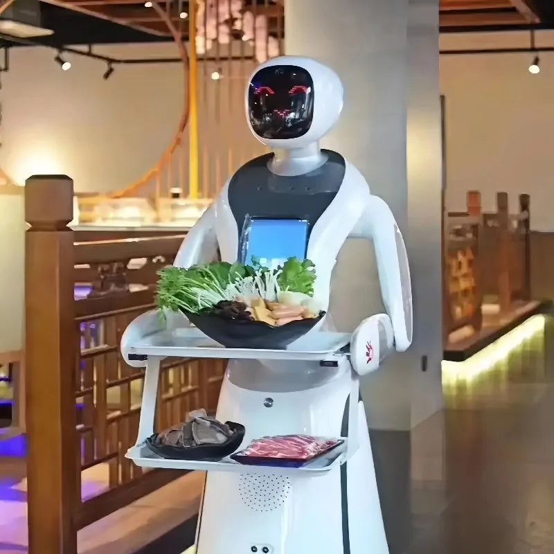 Food Delivery Robot Smart Service Robot Automatic Navigation Restaurant Food Delivery Robots Intelligent Waiter Robot