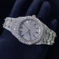 High quality stainless steel luxury watch, hip-hop fully chilled diamond mechanical watch, men's Vvs moissanite diamond watch