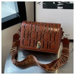 Women's Genuine Leather Color Block Crossbody Tote