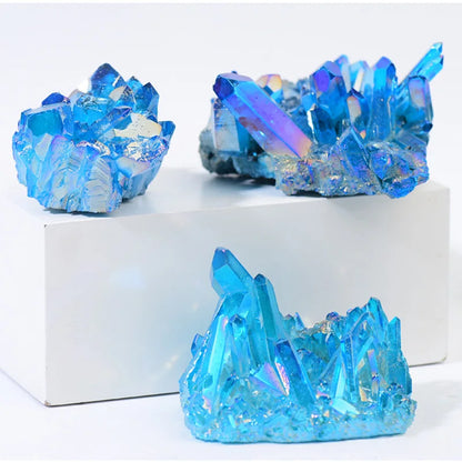 Sky Blue Quartz Titanium Crystal Cluster - Home Decor