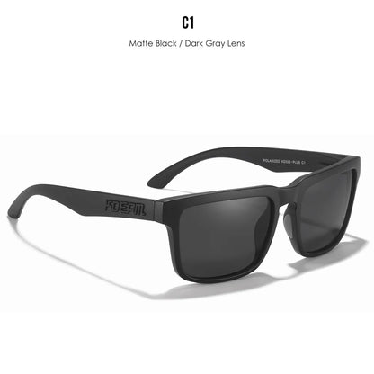 KDEAM Große quadratische Herrensonnenbrille Polarisierte photochrome Übergröße Sonnenbrille Mode Damensonnenbrille Verbesserte Version