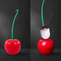 Cherry Shape Toilet Brush & Holder Set - Red