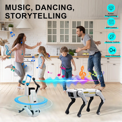 Intelligent AI RC Robot Dog Voice Dialogue APP Remote Control Programming Singing Dancing Machine Dog Kids Toys