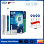 Oral B Elektrische Zahnbürste Pro 4000 3D-Reinigung Tägliche Reinigung Zähne Sichtbarer Andrucksensor 4 Modi Zahnfleischpflege Wasserdicht Wiederaufladbar