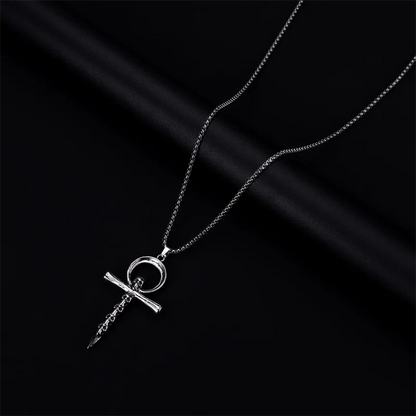 European And American Fashion Personality Retro Gothic Cross Necklace For Men And Women Street Hip-Hop Trendsetters Versatile Pe