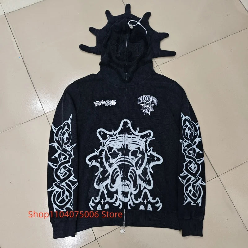 Designer Zipper Hoodie Soft  Cotton Pullover Sweater Casual