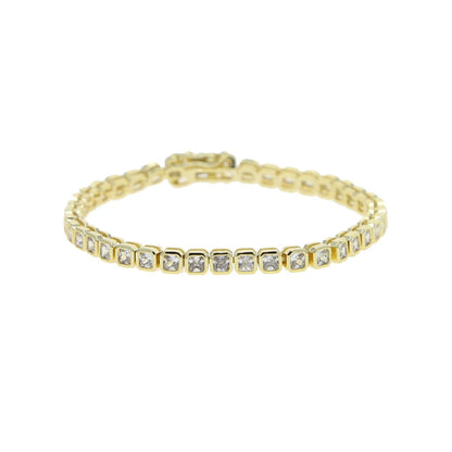 Various Shaped Geometric Bezel Cubic Zirconia 5A CZ Tennis Chain Bracelet Classic Fashion Women Jewelry