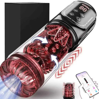 Telescopic Rotation Masturbator Cup Male Sex Toy Automatic Piston Blowjob Vagina Masturbation