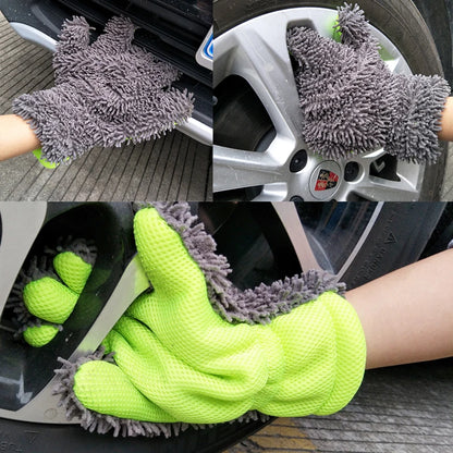 Chenille Microfiber Car Wash Gloves - Scratch Free
