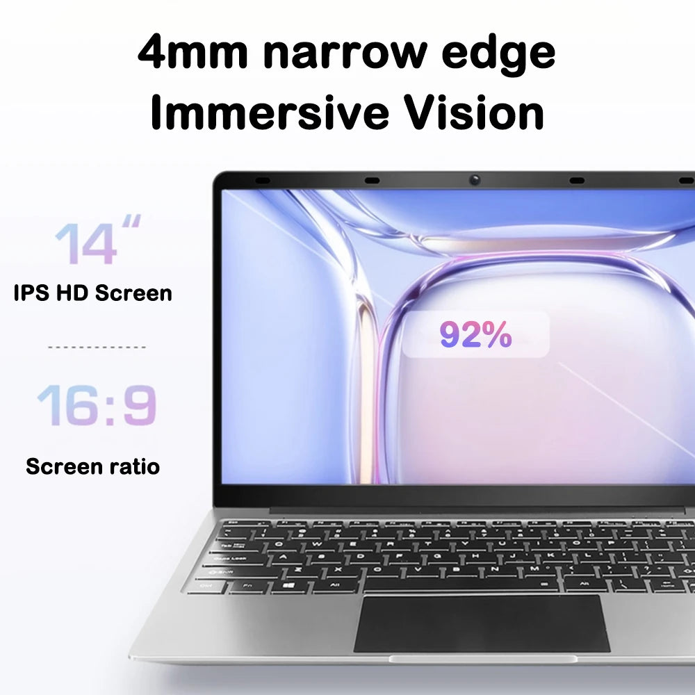 14.1" Ultra Slim i9 Gaming Laptop 32GB 2TB Win11