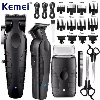 Kemei Professional Haarschneider-Set Elektrorasierer Herren-Haarschneidemaschine Haarschneider-Set für Herren Elektrischer Trimmer