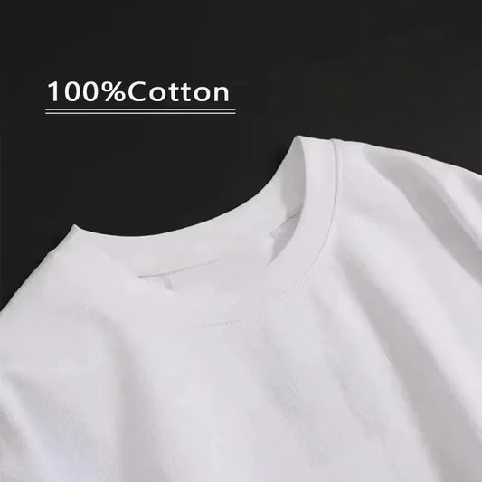 2025 Sommer Hot Fashion Einfacher Druck Baumwoll-Kurzarm-T-Shirt Bequeme Atmungsaktive Kleidung