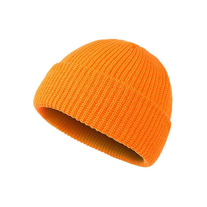 Rimiut Strickmütze für Herren & Damen Mützen Wolle Mode Einfache Warme Mütze Beanies Einfarbig Herbst Winter Mütze Trendiger Stil