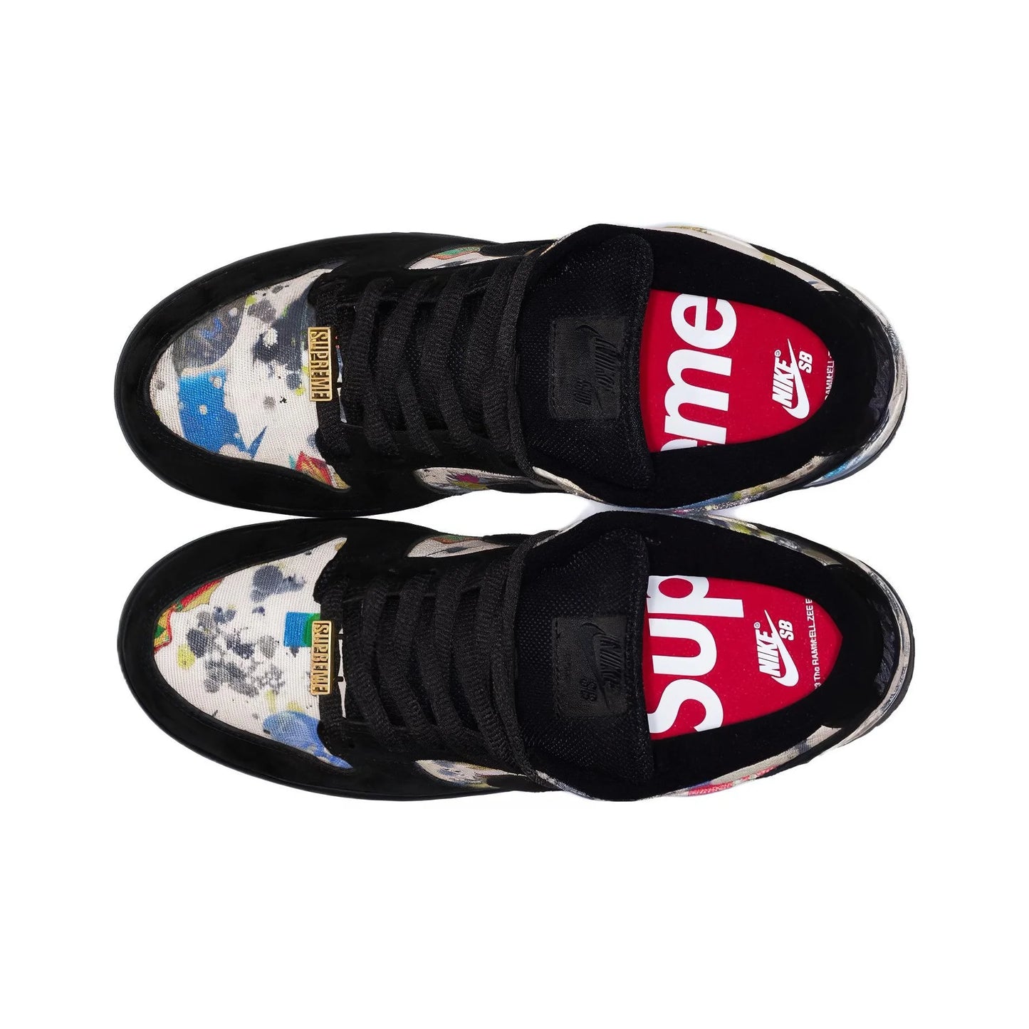 POIZON Nike Dunk SB 'Rammellzee' Low top Skateboard Shoes Unisex Black Multicolor FD8778-001