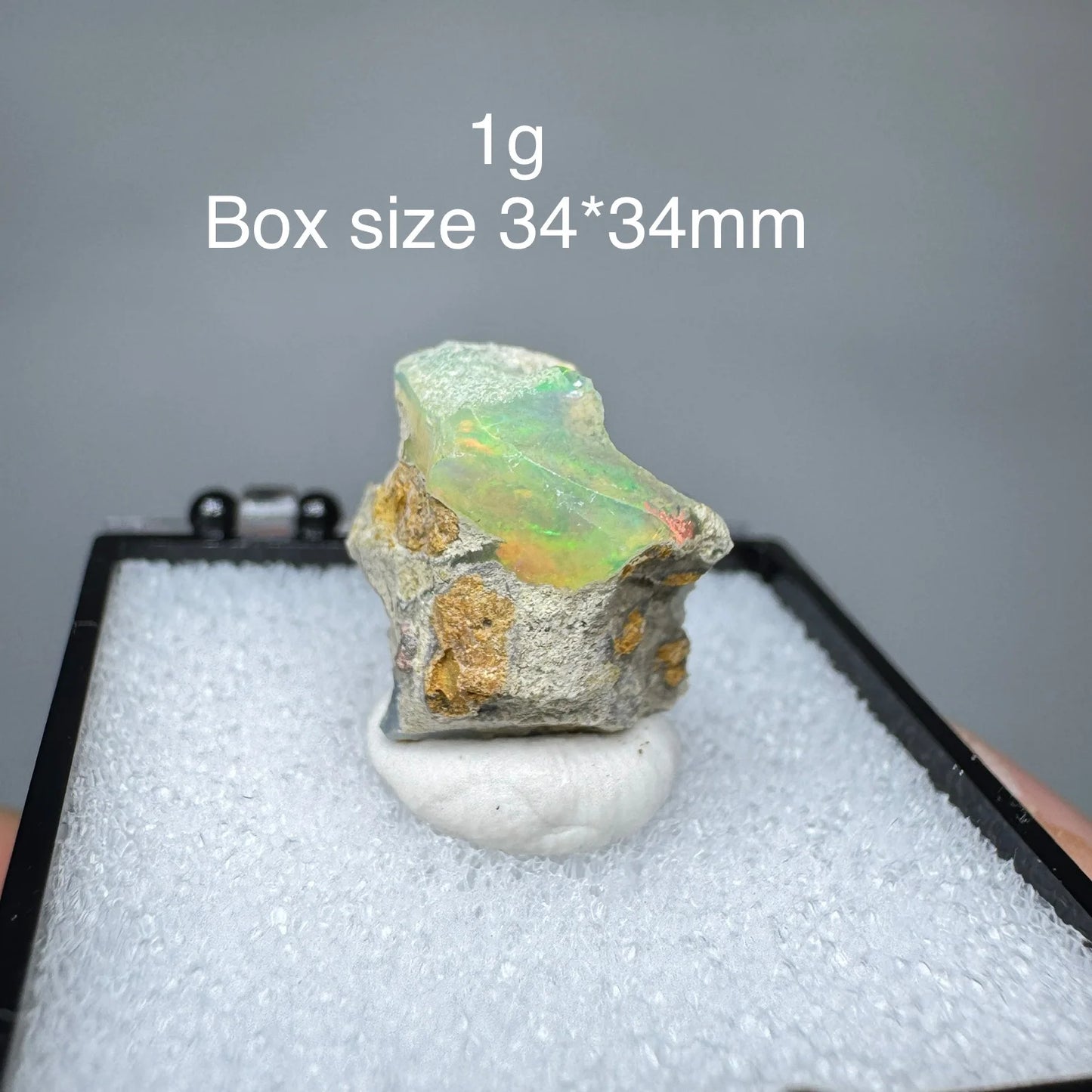 Natural Ethiopia Opal Gem Mineral Specimen Box