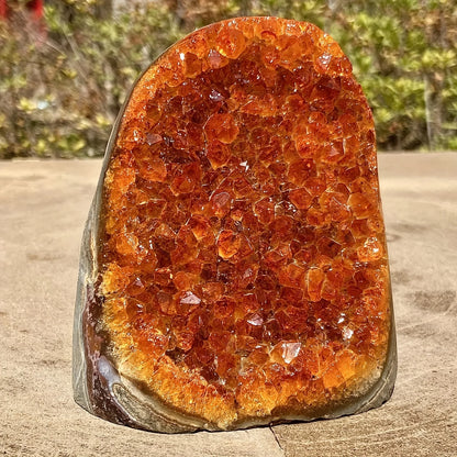 Natural Orange Quartz Crystal Cluster | Home Office Gift
