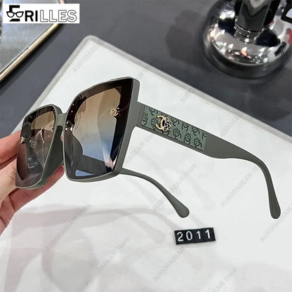 Polarized Oversized Sunglasses Ladies, TAC Lens Anti-Glare, Square Shape UV400, for Street Style and Driving, 2025 New Trendy