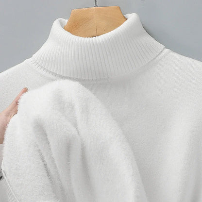 Sweatwear Mens Anti-pilling High Quality Knitted Turtleneck Sweater Slim Fit Long Sleeve Pullover Solid Color Trend Men Clothing