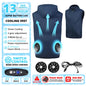 Wearable Cooling Fan Vest Air-Conditioned 13Hr
